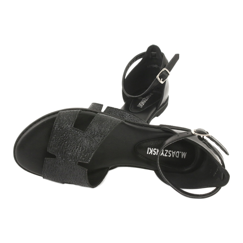 M.Daszyński Black Sandals with a heel Daszyński MR1848-17 4