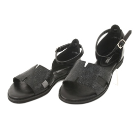 M.Daszyński Black Sandals with a heel Daszyński MR1848-17 3