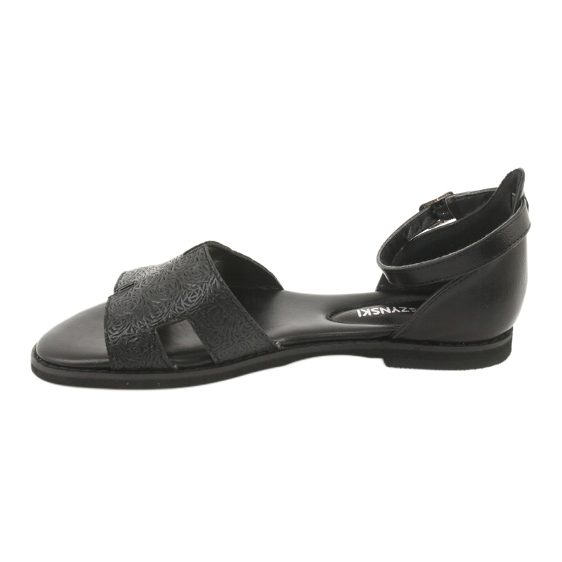 M.Daszyński Black Sandals with a heel Daszyński MR1848-17 2