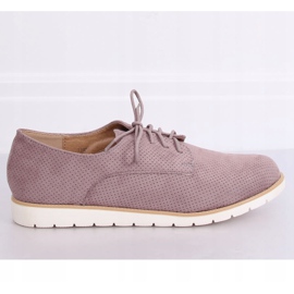 Violet laced women's loafers T297 Purple 1