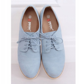 Women's blue laced loafers T297 Blue 1