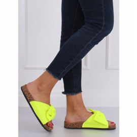 Neon CK108 slippers on the cork sole yellow 1