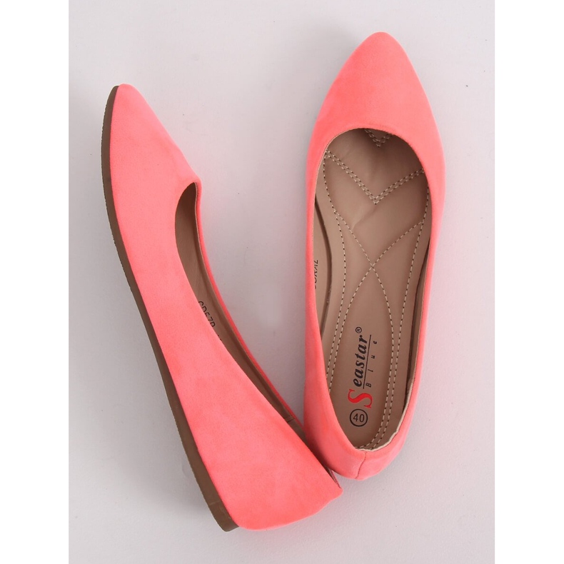 Women's coral ballerinas CD57P Coral pink 1