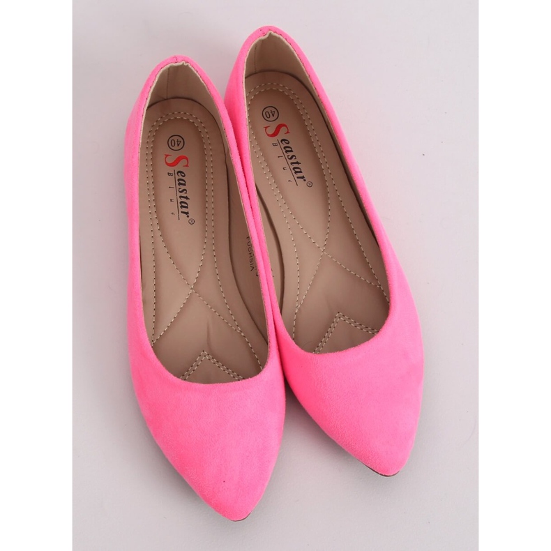 Women's fuchsia ballerinas CD57P Fuchsia pink 1
