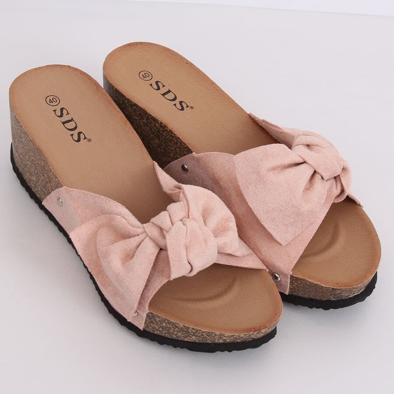Pink Pink wedge slippers 7862-KL Pink 1