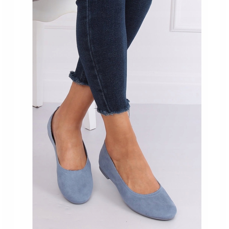 Blue NK17P Blue soft ballerinas for women 2