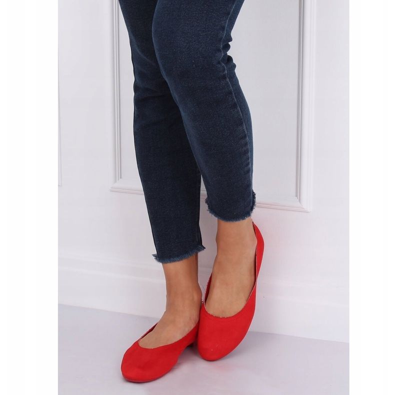 Soft red women's ballerinas NK17P Red 2
