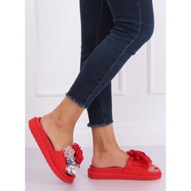 Red high-soled slippers PT-109 Red multicolored 1