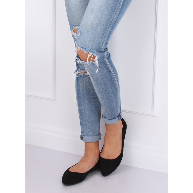 Ballerinas with almond toes black CD52P Black 2