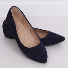 Ballerinas with almond toes navy blue CD52P Navy 2