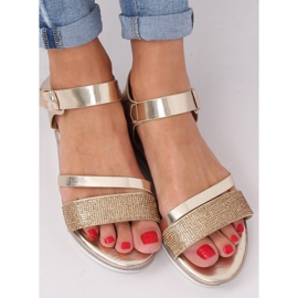 Gold women's sandals D-118 Gold golden 1