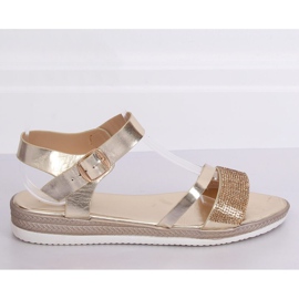 Gold women's sandals D-118 Gold golden 2