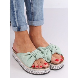 Women's mint slippers LK29P Green 2