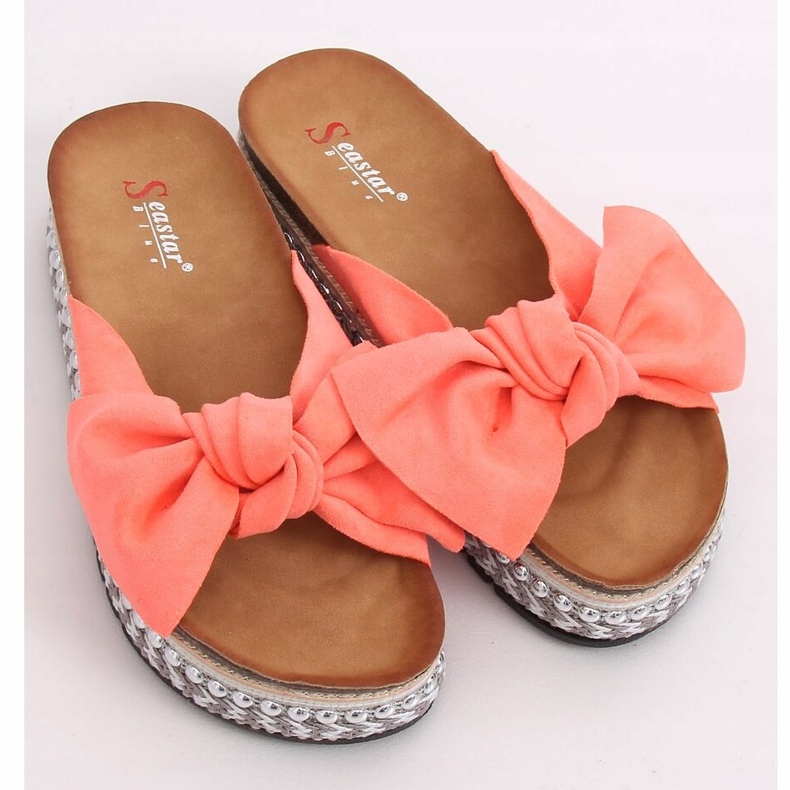 Women's coral slippers LK29P Coral pink 1