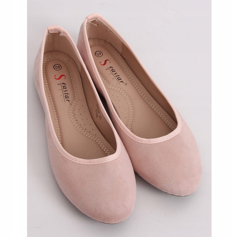 CD63P Pink plain pink ballerinas 1