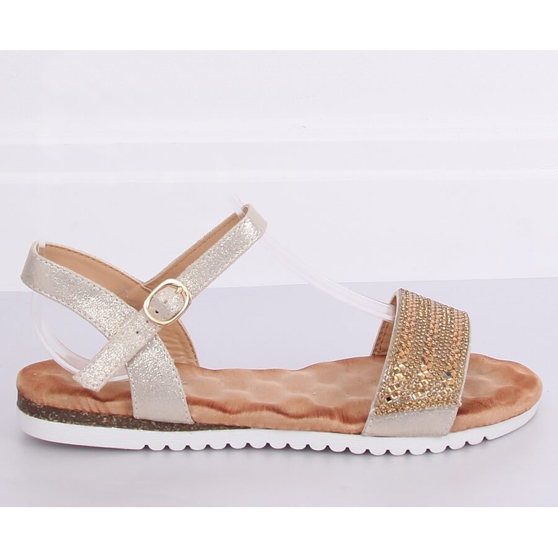 Gold women's sandals HT-69 Gold golden 1 Gold women's sandals HT-69 Gold golden 1