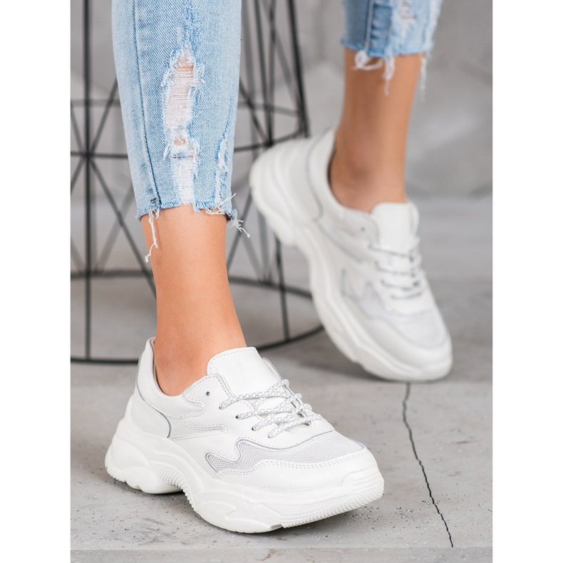 Filippo Leather White Sneakers 1