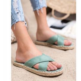 SHELOVET Comfortable Suede Slippers green 1 SHELOVET Comfortable Suede Slippers green 1