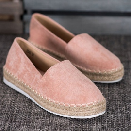 Small Swan Powder Suede Espadrilles pink 1