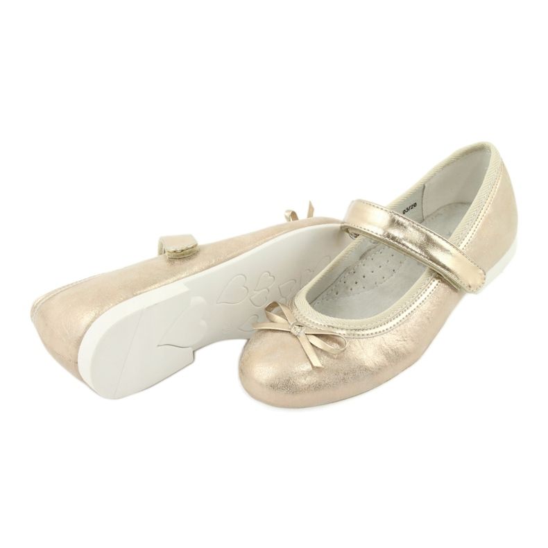 American Club GC02 golden ballerinas with a bow beige 4 American Club GC02 golden ballerinas with a bow beige 4
