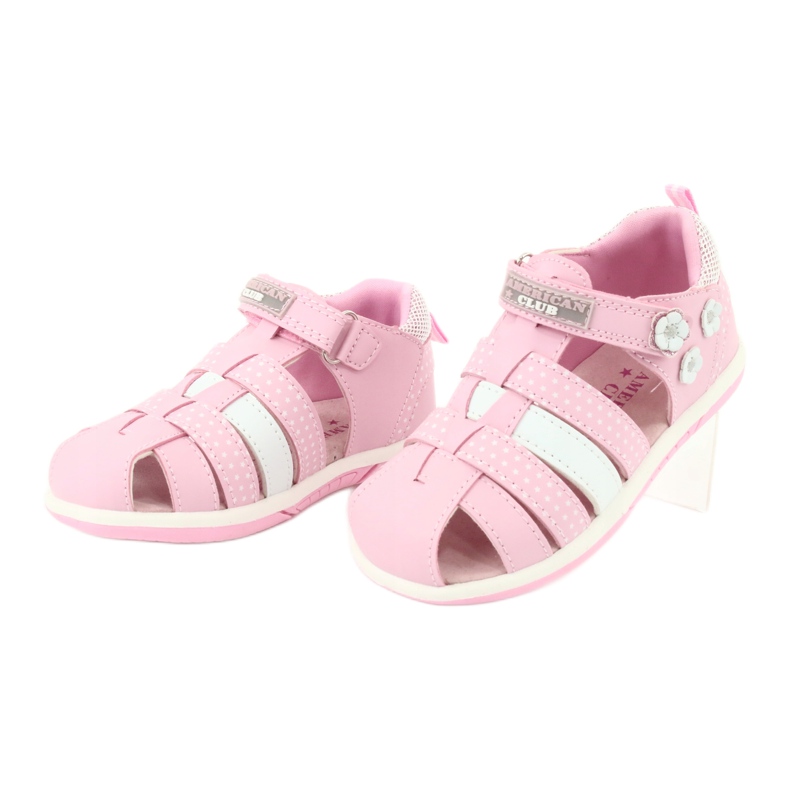 American Club DR16 / 20 girls' sandals white pink 3