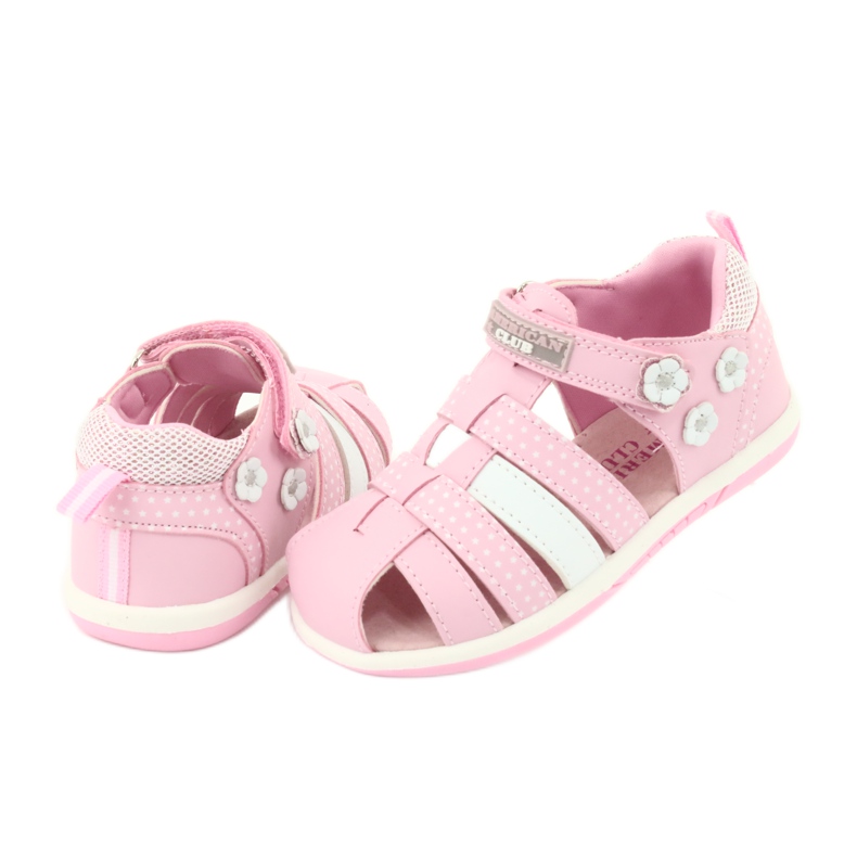 American Club DR16 / 20 girls' sandals white pink 4