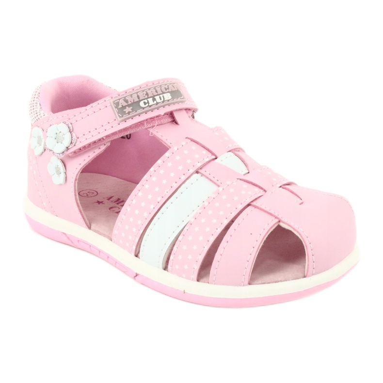 American Club DR16 / 20 girls' sandals white pink 1 American Club DR16 / 20 girls' sandals white pink 1
