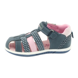 American Club DR16 / 20 girls' sandals white navy blue pink 2