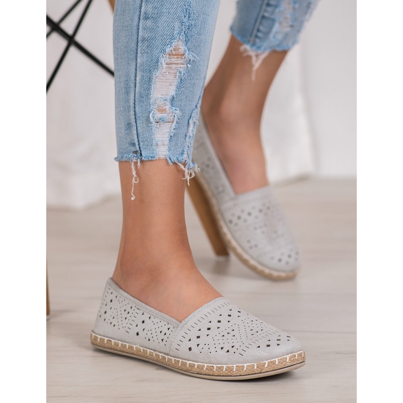 MCKEYLOR Aztec Espadrilles With Aztec Patterns brown grey 1