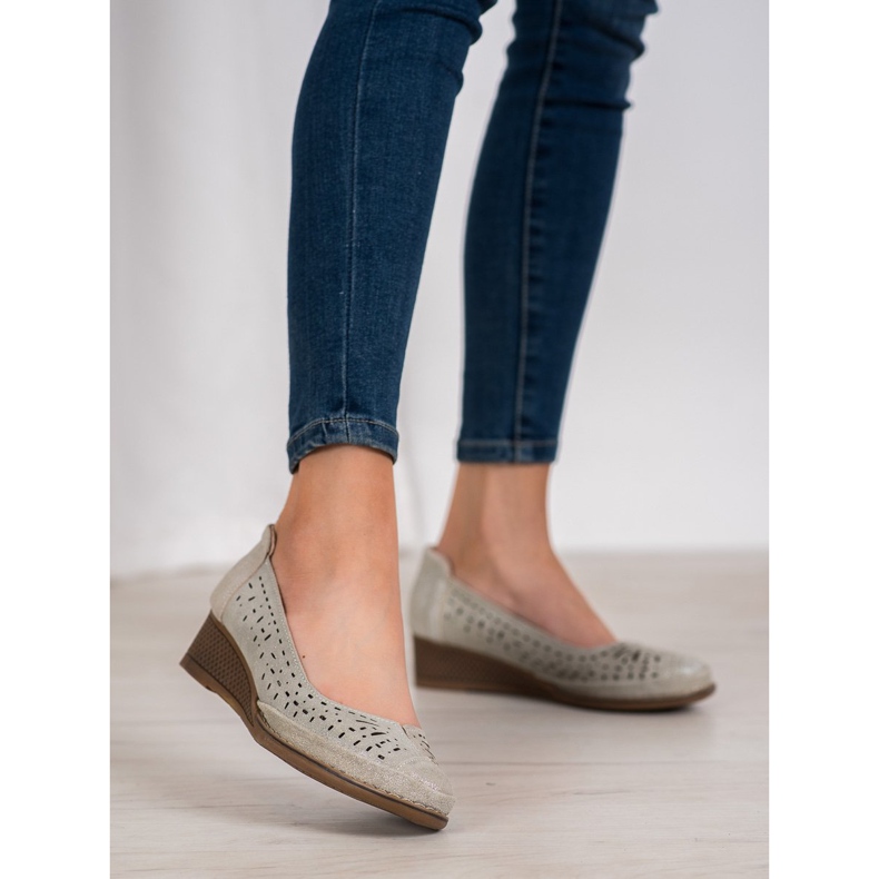 Filippo Leather Pumps With Glitter brown 1