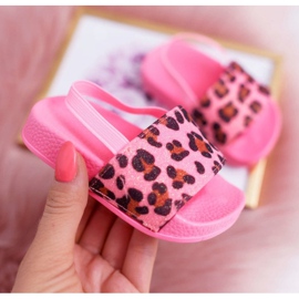 FRROCK Children's Girls' Slippers Brocade Leopard Pink Rimia 2