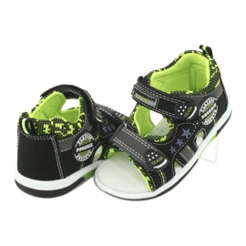 American Club Boys sandals leather insert DR15/20 black and green 4