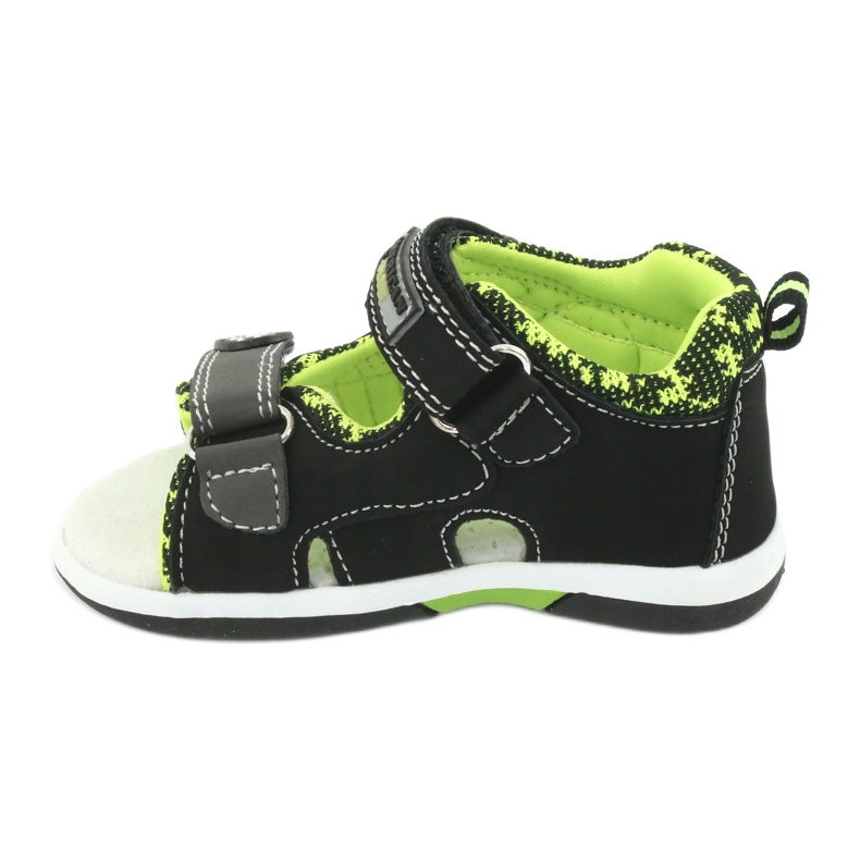 American Club Boys sandals leather insert DR15/20 black and green 2