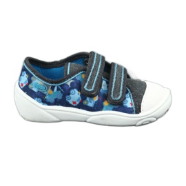 Befado children's slippers 907P104 blue-gray 1
