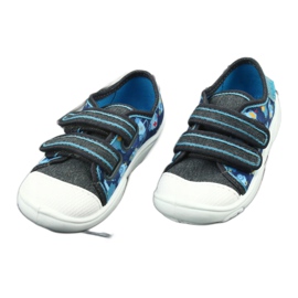 Befado children's slippers 907P104 blue-gray 3