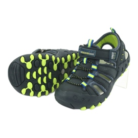 American Club DR04 / 20 boys' sandals navy blue green 3