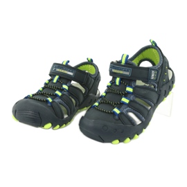 American Club DR04 / 20 boys' sandals navy blue green 2