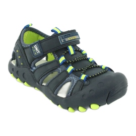 American Club DR04 / 20 boys' sandals navy blue green 1