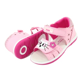 American Club American DR22/20 Sandals Girls' pink kitty 3
