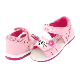American Club American DR22/20 Sandals Girls' pink kitty 2