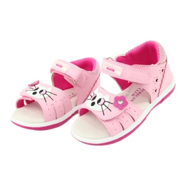 American Club American DR22/20 Sandals Girls' pink kitty 1
