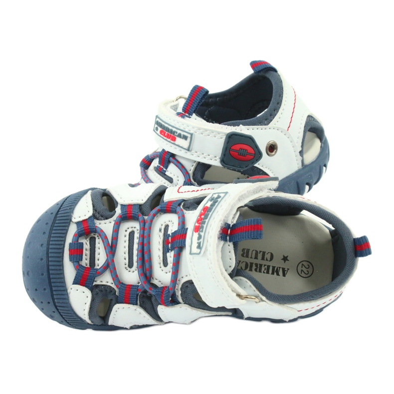 American Club DR08 / 20 velcro sandals for boys white red blue 4 American Club DR08 / 20 velcro sandals for boys white red blue 4