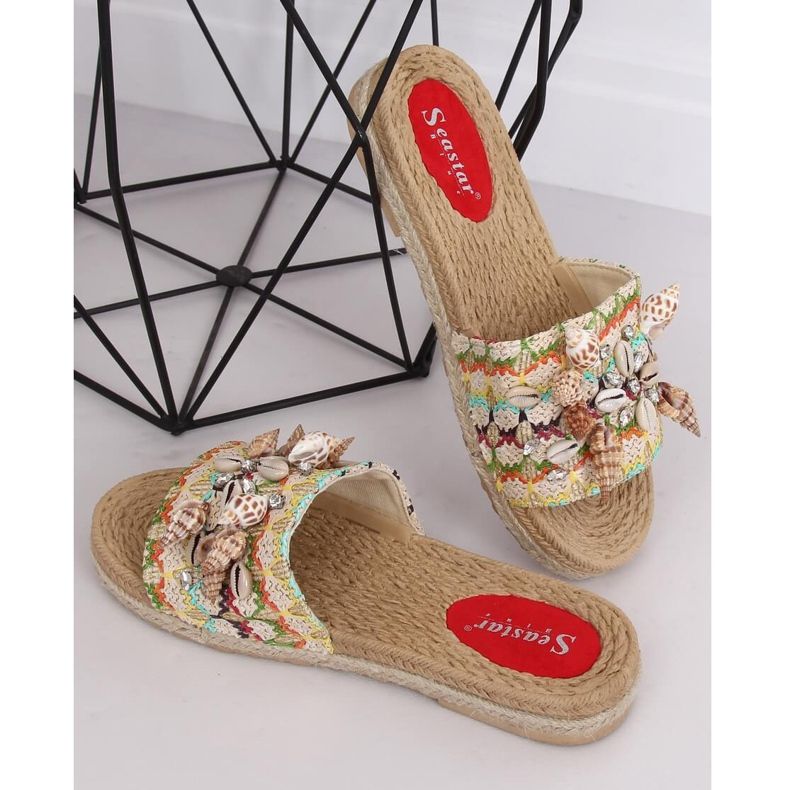 Sandals with shells YQ229P Red multicolored 1