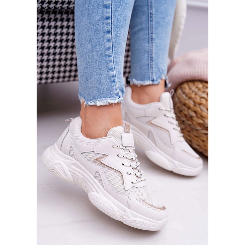 BUGO Women's Sport Shoes Beige Glitter Winchester 1