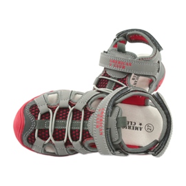 American Club Sandals gray-red leather insert xD06/20 grey 5