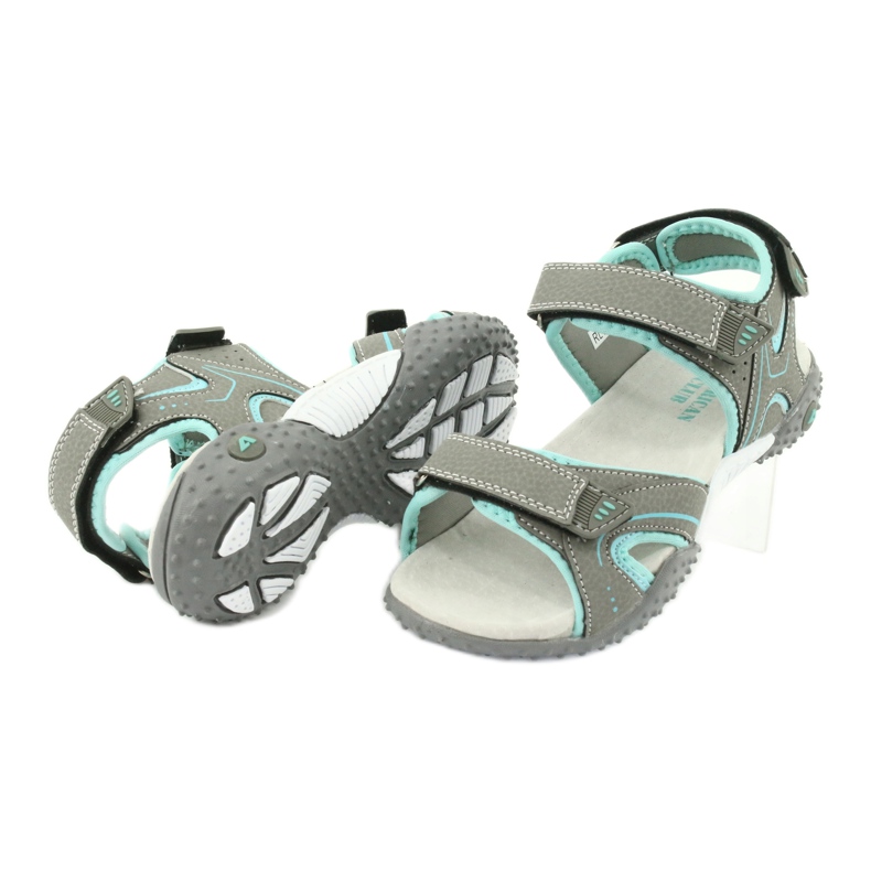 American Club SPORT SANDALS GREAT Leather insert RL26/20 grey 3