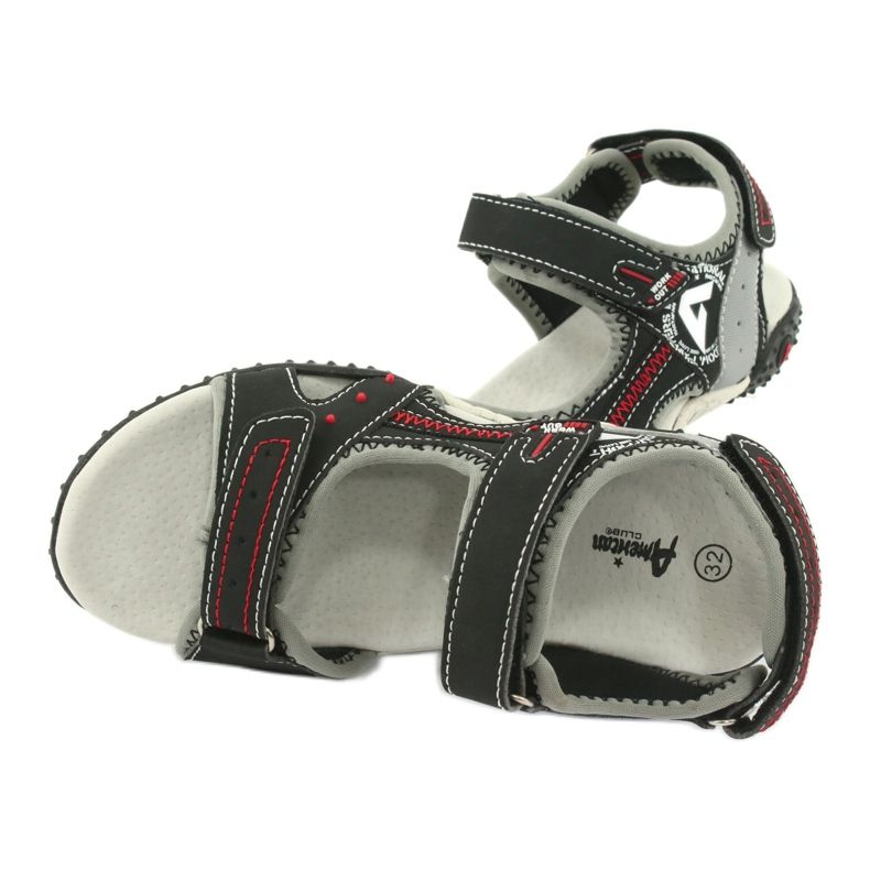 American Club RL19/19 boys' sports sandals, black/gray 4