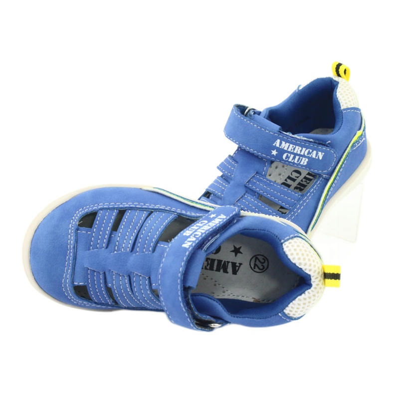 American Club Boys sandals leather insert GC12/20 blue 5 American Club Boys sandals leather insert GC12/20 blue 5