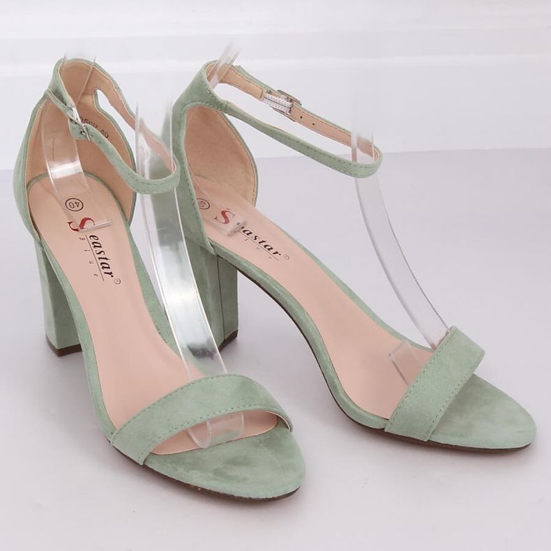 High-heeled sandals celadon CD59P Green 1