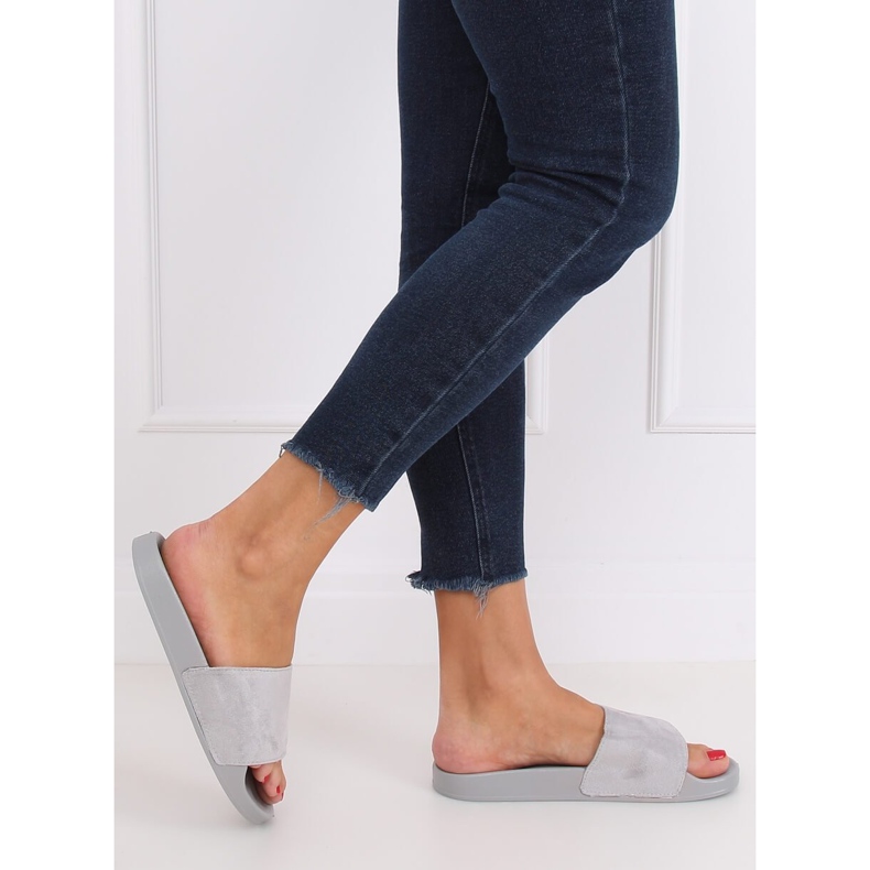 Simple gray slippers CK98 Gray brown 2